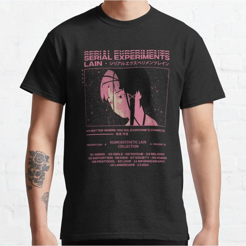 Serial experiments lain Aesthetic sci fi anime cyberpunk manga Graphic T Shirts large size Adult tops S-6XL
Serial experiments lain Aesthetic sci fi anime cyberpunk manga Graphic T Shirts large size Adult tops S-6XL