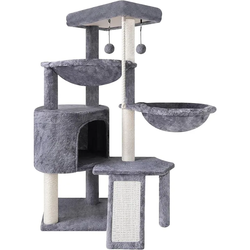 Xin Three Layer Cat Tree with Cat Condo and Two Hammocks,Grey
Xin Three Layer Cat Tree with Cat Condo and Two Hammocks,Grey
