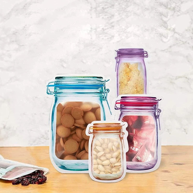 Reusable Mason Bottle Zipper Bag Mason Bottle Zipper Bag Multifunctional Reusable Jar Bag Used For Food Storage
Reusable Mason Bottle Zipper Bag Mason Bottle Zipper Bag Multifunctional Reusable Jar Bag Used For Food Storage