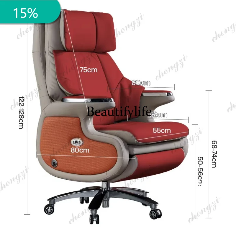 M182 Electric Genuine Leather Executive Chair Neck Roller Massage - Luxury Office Desk Chair for Home and Business Furniture
M182 Electric Genuine Leather Executive Chair Neck Roller Massage - Luxury Office Desk Chair for Home and Business Furniture