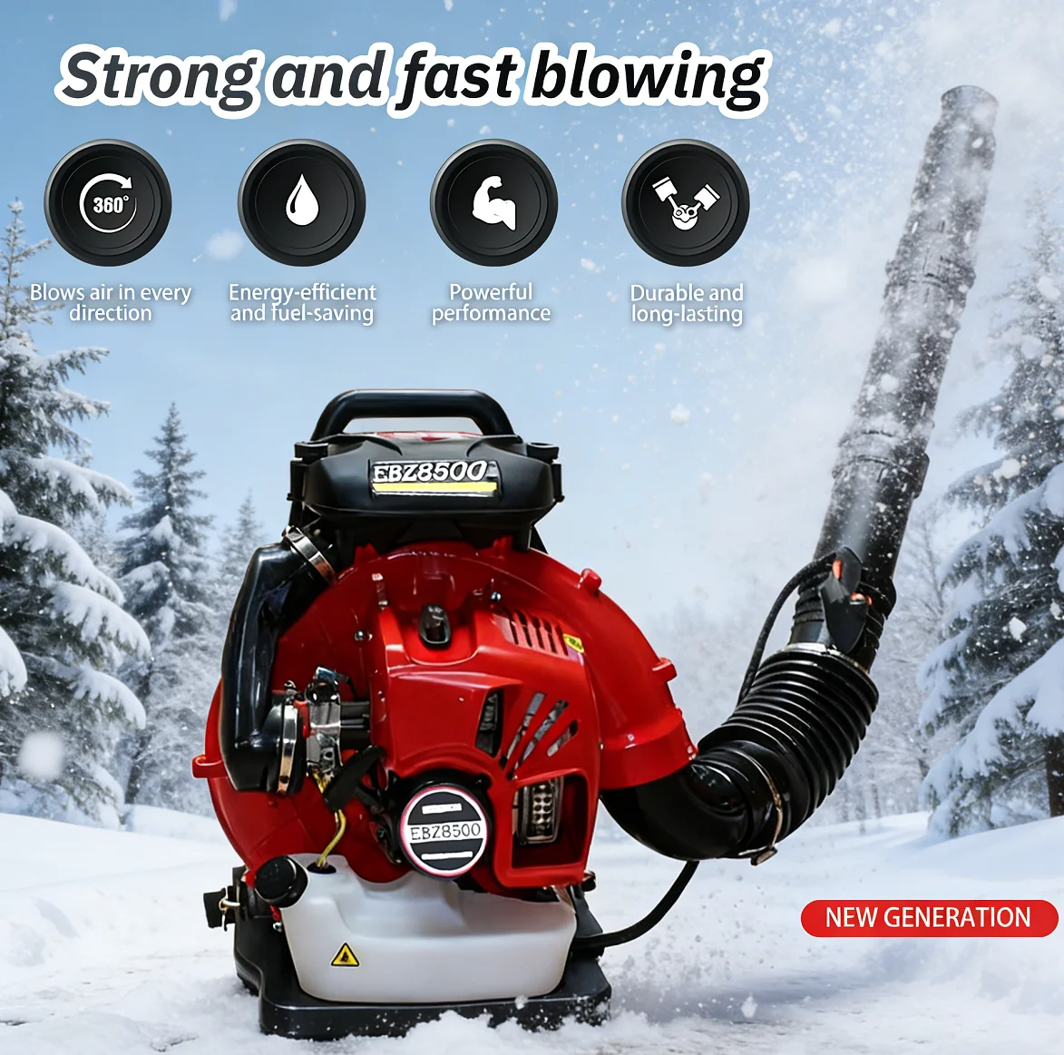 2-Stroke Backpack Blower Household Gas-powered Leaf Blower Snow Blowing Blower Leaf Blowing&Snow Removal Machine for Yard Work
2-Stroke Backpack Blower Household Gas-powered Leaf Blower Snow Blowing Blower Leaf Blowing&Snow Removal Machine for Yard Work