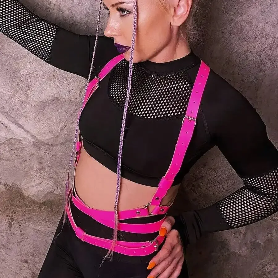 Rose Red Women Gothic Harness Pu Leather Adjustable Studded Decor Harness Women Gothic Harness Lingerie Bondage lingerie
Rose Red Women Gothic Harness Pu Leather Adjustable Studded Decor Harness Women Gothic Harness Lingerie Bondage lingerie