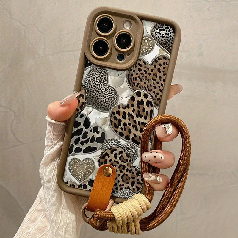 Brown Leopard Print Heart Lanyard Strap Rope Phone Case For iPhone 17 16 15 14 13 12 11 Pro Max 16E XS X XR 7 8 Plus Soft Cover
Brown Leopard Print Heart Lanyard Strap Rope Phone Case For iPhone 17 16 15 14 13 12 11 Pro Max 16E XS X XR 7 8 Plus Soft Cover