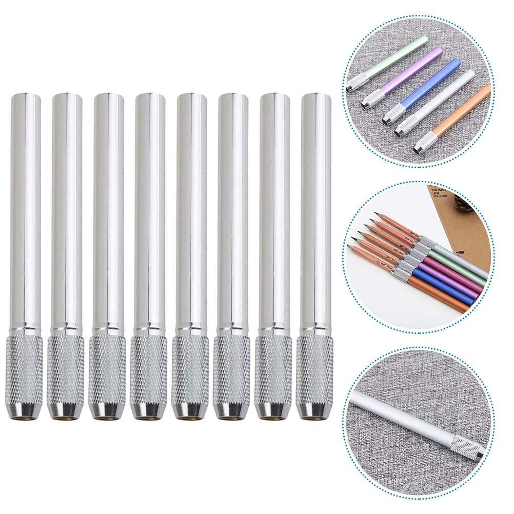 8pcs Extender Stainless Steel Lengthener Office Extender Holder For Pencil Supplies Short Holder Tool Reusable
8pcs Extender Stainless Steel Lengthener Office Extender Holder For Pencil Supplies Short Holder Tool Reusable
