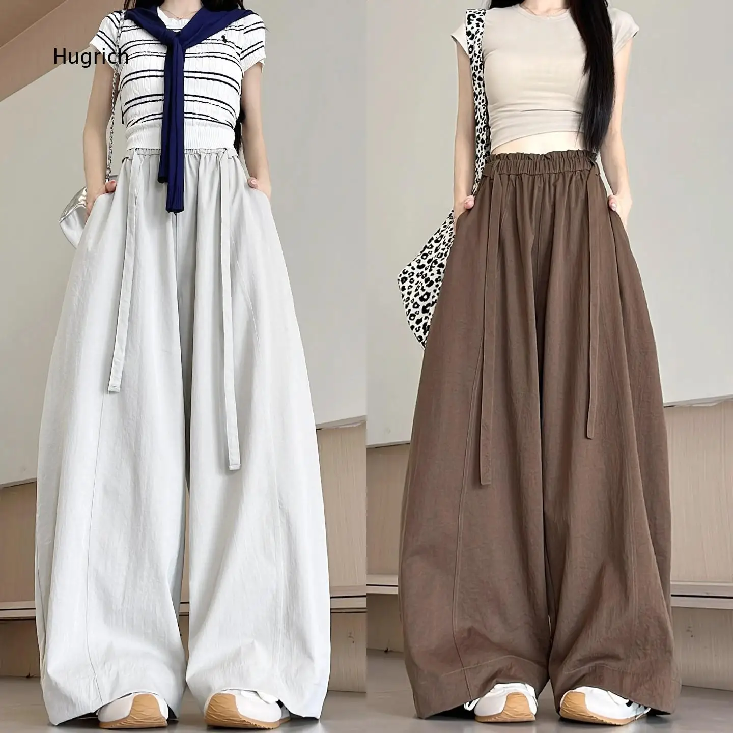 Relaxed Fit Baggy Palazzo Pants Elasticated Waist Self Tie Strap Design Side Pocket Casual Full Length Bottoms
Relaxed Fit Baggy Palazzo Pants Elasticated Waist Self Tie Strap Design Side Pocket Casual Full Length Bottoms