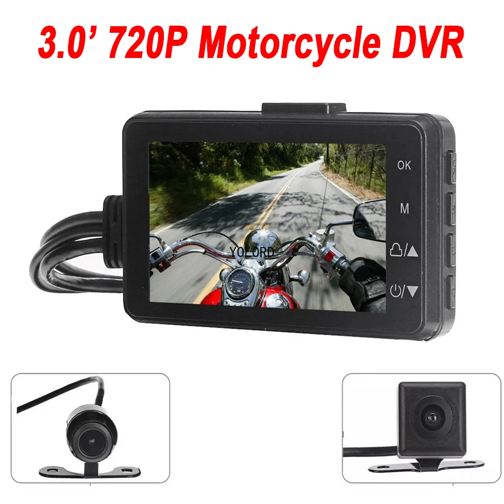 3.0 inch Dual Lens 1280*720P Dash Cam HD Waterproof Front and Rear Recording Motorcycle Anti-Shake Dash Cam DVR Recorder
3.0 inch Dual Lens 1280*720P Dash Cam HD Waterproof Front and Rear Recording Motorcycle Anti-Shake Dash Cam DVR Recorder