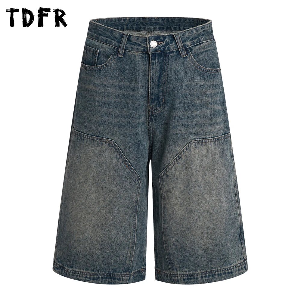 Double Knee Short Jeans Mens Summer Retro Casual Washed Distressed Straight Baggy Wide Leg Denim Calf-length Pants Man
Double Knee Short Jeans Mens Summer Retro Casual Washed Distressed Straight Baggy Wide Leg Denim Calf-length Pants Man