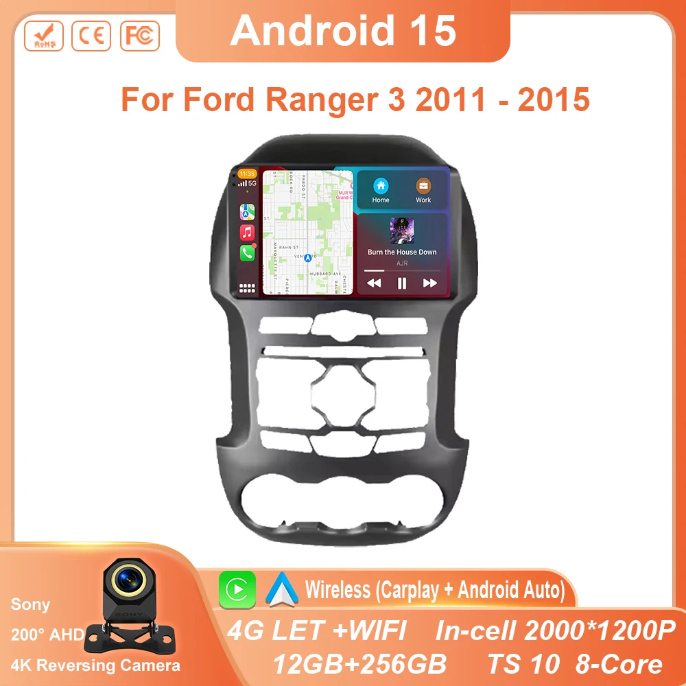 Car Android 15 For Ford Ranger 3 2011 - 2015 Stereo Multimedia Player GPS Navigation Carplay QLED Screen 5G wifi BT No 2din DVD
Car Android 15 For Ford Ranger 3 2011 - 2015 Stereo Multimedia Player GPS Navigation Carplay QLED Screen 5G wifi BT No 2din DVD