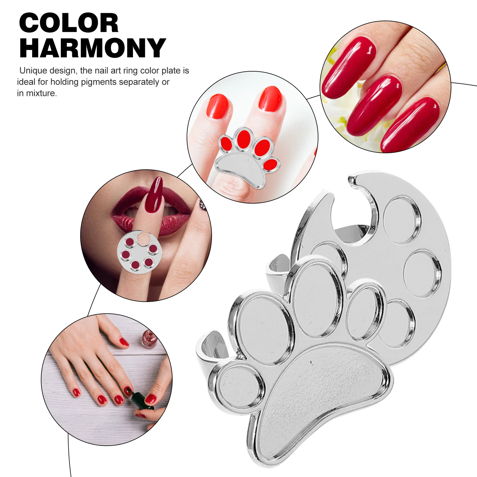 2Pcs Nail Art Ring Plate Professional DIY Mixing Tray for Gel Polish Lipstick Pigment Foundation Color Blending Pallet
2Pcs Nail Art Ring Plate Professional DIY Mixing Tray for Gel Polish Lipstick Pigment Foundation Color Blending Pallet