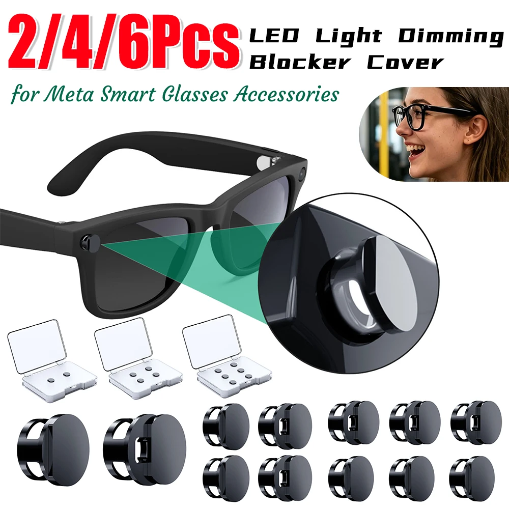 2-6PCS LED Light Adjustable Blocker for Meta Glasses's Camera Lens Shade Cover with Box for Meta Smart Glasses Accessories
2-6PCS LED Light Adjustable Blocker for Meta Glasses's Camera Lens Shade Cover with Box for Meta Smart Glasses Accessories