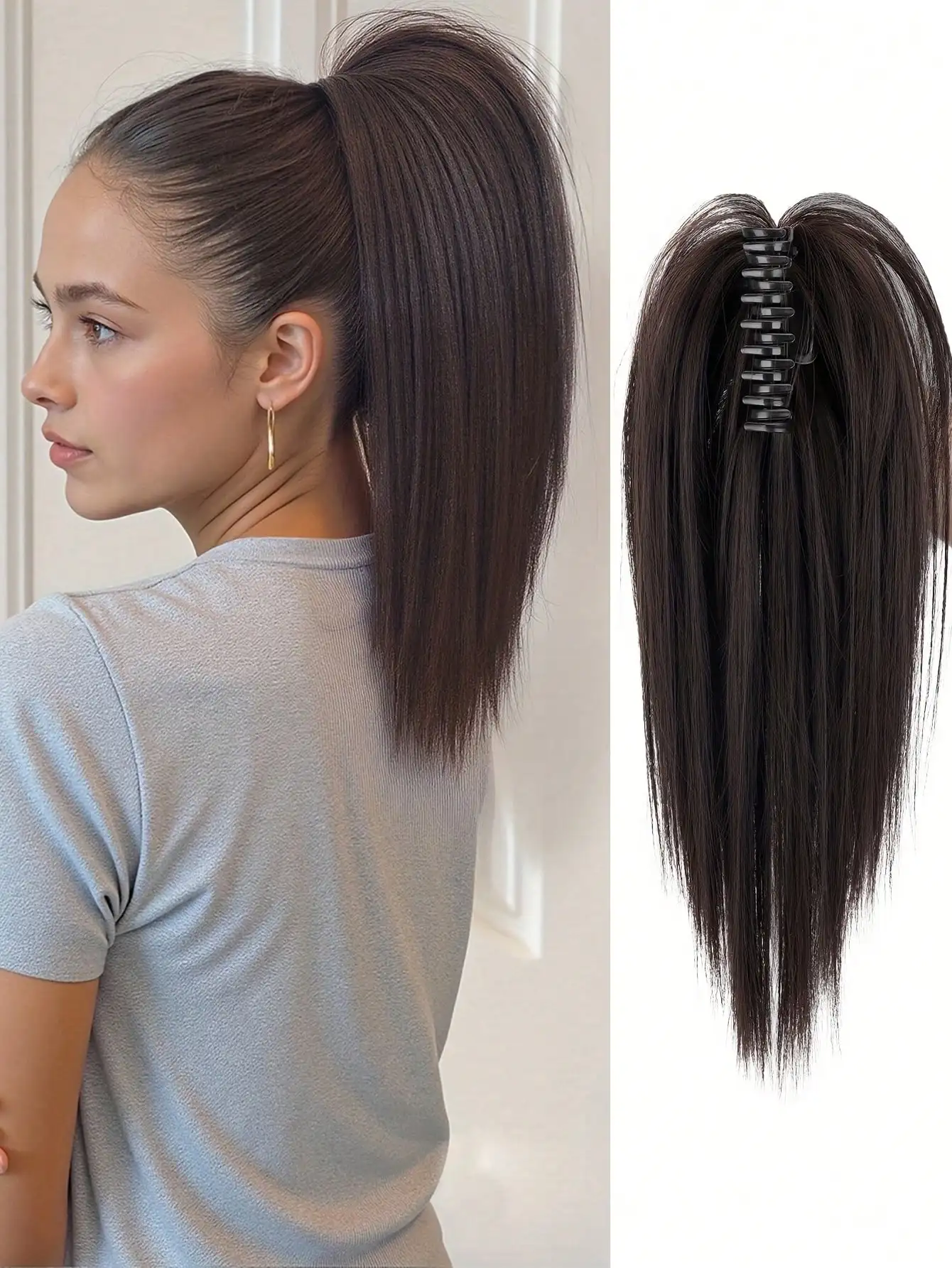 This Fluffy Short Ponytail Wig Is A Stylish Ponytail Wig Made Of Synthetic High-Heat-Resistant Material, Suitable For Everyday
This Fluffy Short Ponytail Wig Is A Stylish Ponytail Wig Made Of Synthetic High-Heat-Resistant Material, Suitable For Everyday