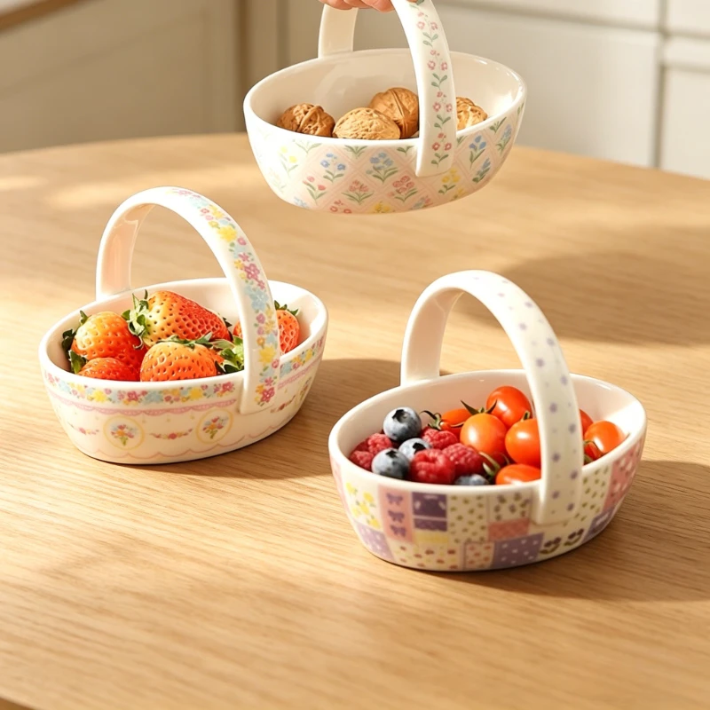 JUSTINLAU Handheld Fruit Basket with Grid Design Living Room Coffee Table Fruit Tray Cute and High-value Snack Storage Tray
JUSTINLAU Handheld Fruit Basket with Grid Design Living Room Coffee Table Fruit Tray Cute and High-value Snack Storage Tray