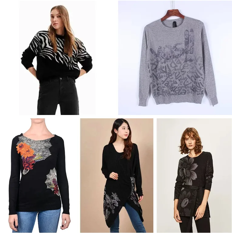 Foreign trade original order: Spanish women's knitted sweater with printed embroidery as the base, top with ethnic style
Foreign trade original order: Spanish women's knitted sweater with printed embroidery as the base, top with ethnic style