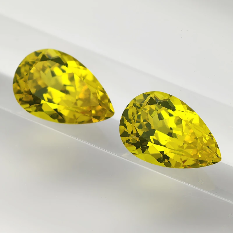 Yellow Sapphire Pear Cut Yttrium Aluminium Garnet Loose Gemstone Lab Diamonds YAG for Making Jewelry
Yellow Sapphire Pear Cut Yttrium Aluminium Garnet Loose Gemstone Lab Diamonds YAG for Making Jewelry
