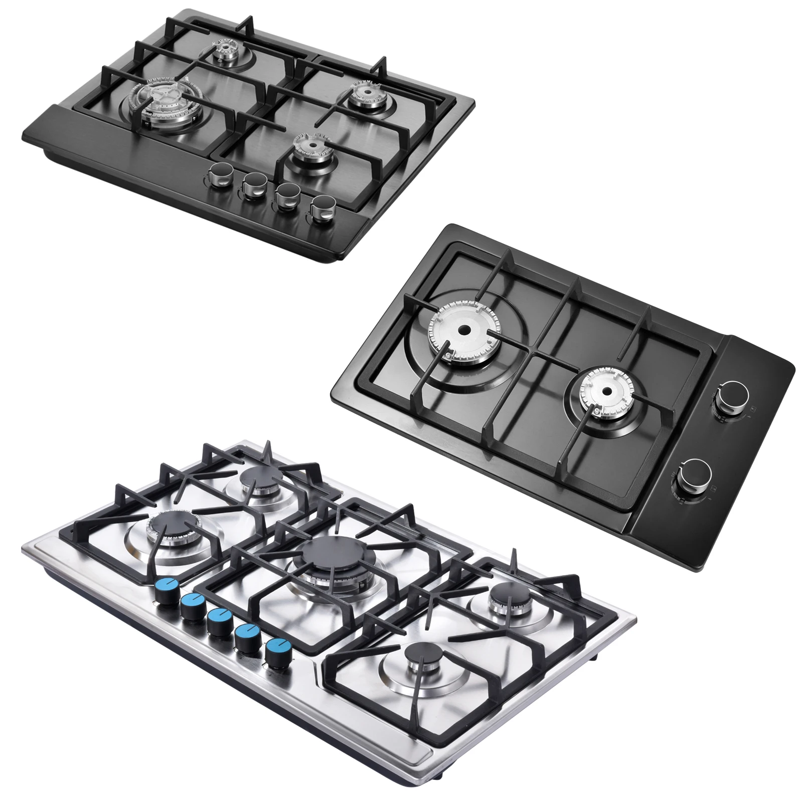Propane Stove Indoor, Multi-Function Tabletop Stove, Powerful Built-in Burners , Portable Auto Ignition Counter Stove, for Kitchen Cooking