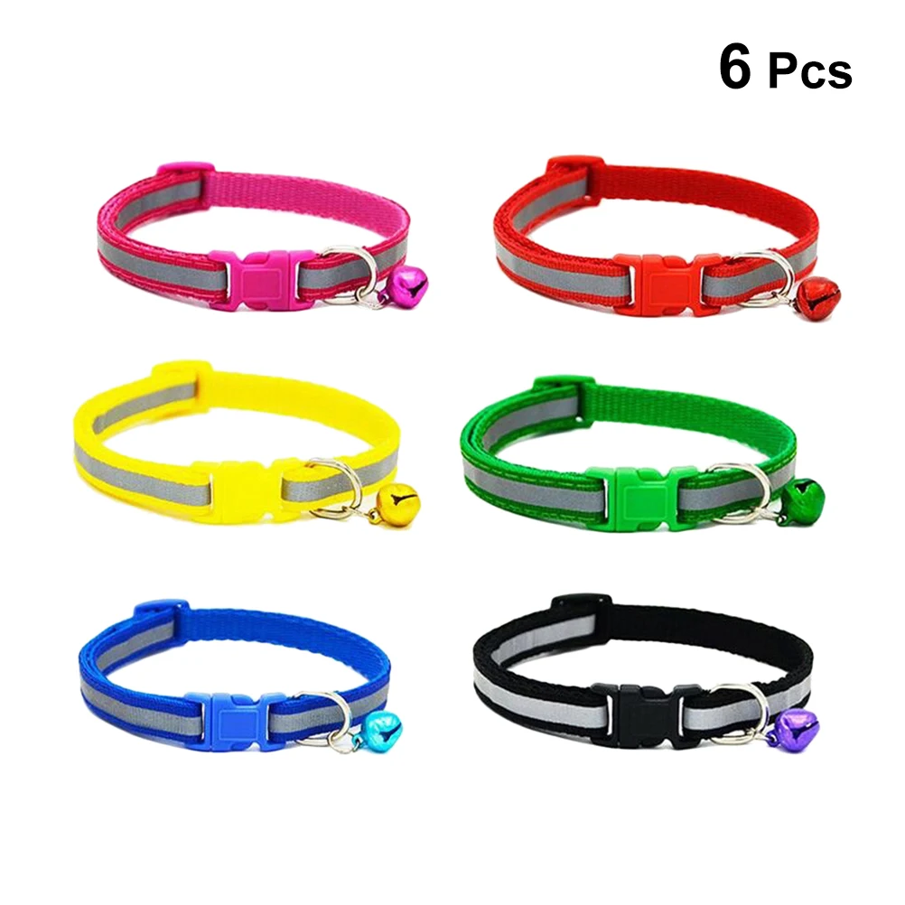 6pcs Reflective Pet Bright Safety Buckle Bell Strap Adjustable Glossy Night Visibility Anti-Collision Cat Collar Dog Collar
6pcs Reflective Pet Bright Safety Buckle Bell Strap Adjustable Glossy Night Visibility Anti-Collision Cat Collar Dog Collar