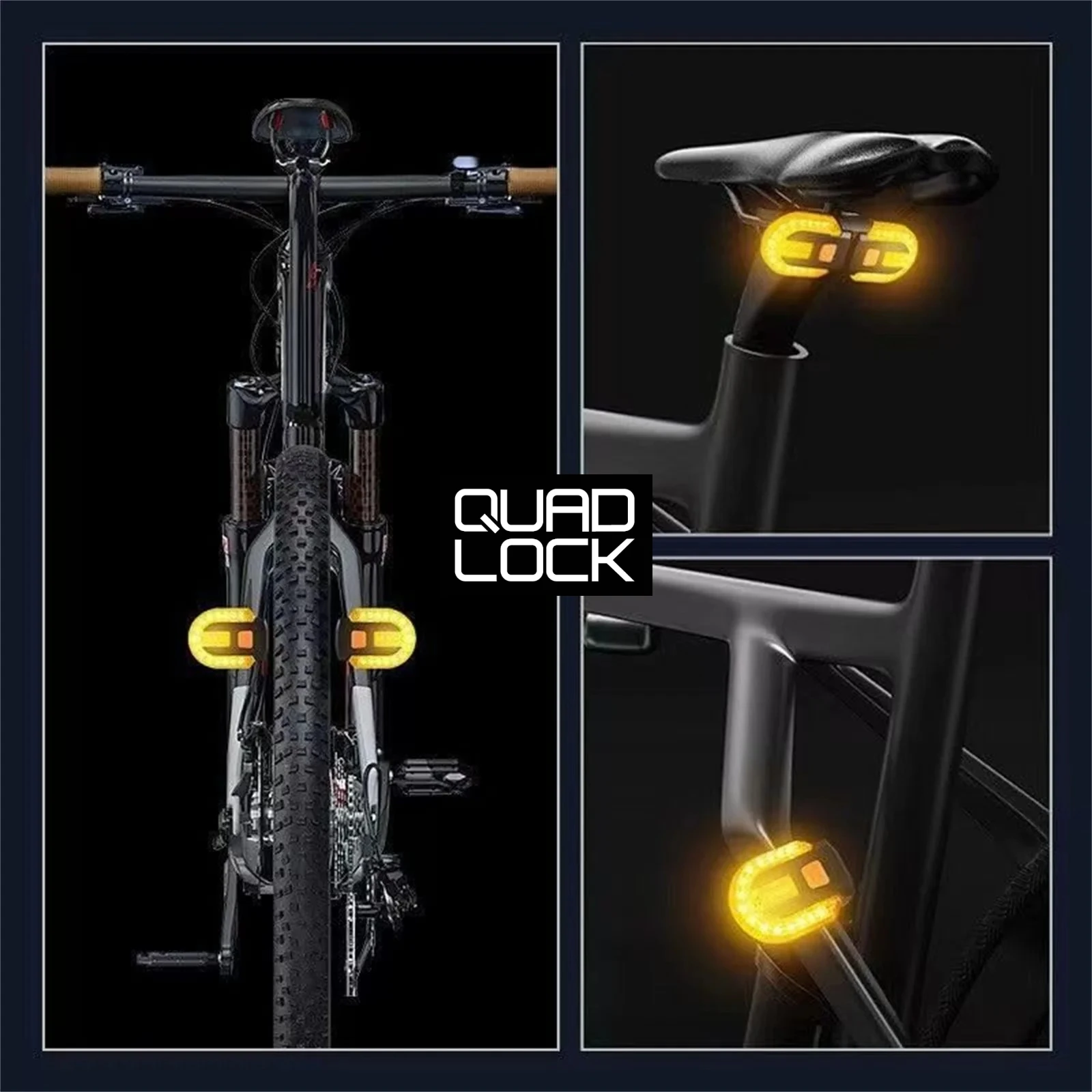 QUAD LOCK Wireless Remote Control Turn Signal Tail Light Usb Charging Bicycle Light Night Riding Warning Light Bicycle
QUAD LOCK Wireless Remote Control Turn Signal Tail Light Usb Charging Bicycle Light Night Riding Warning Light Bicycle