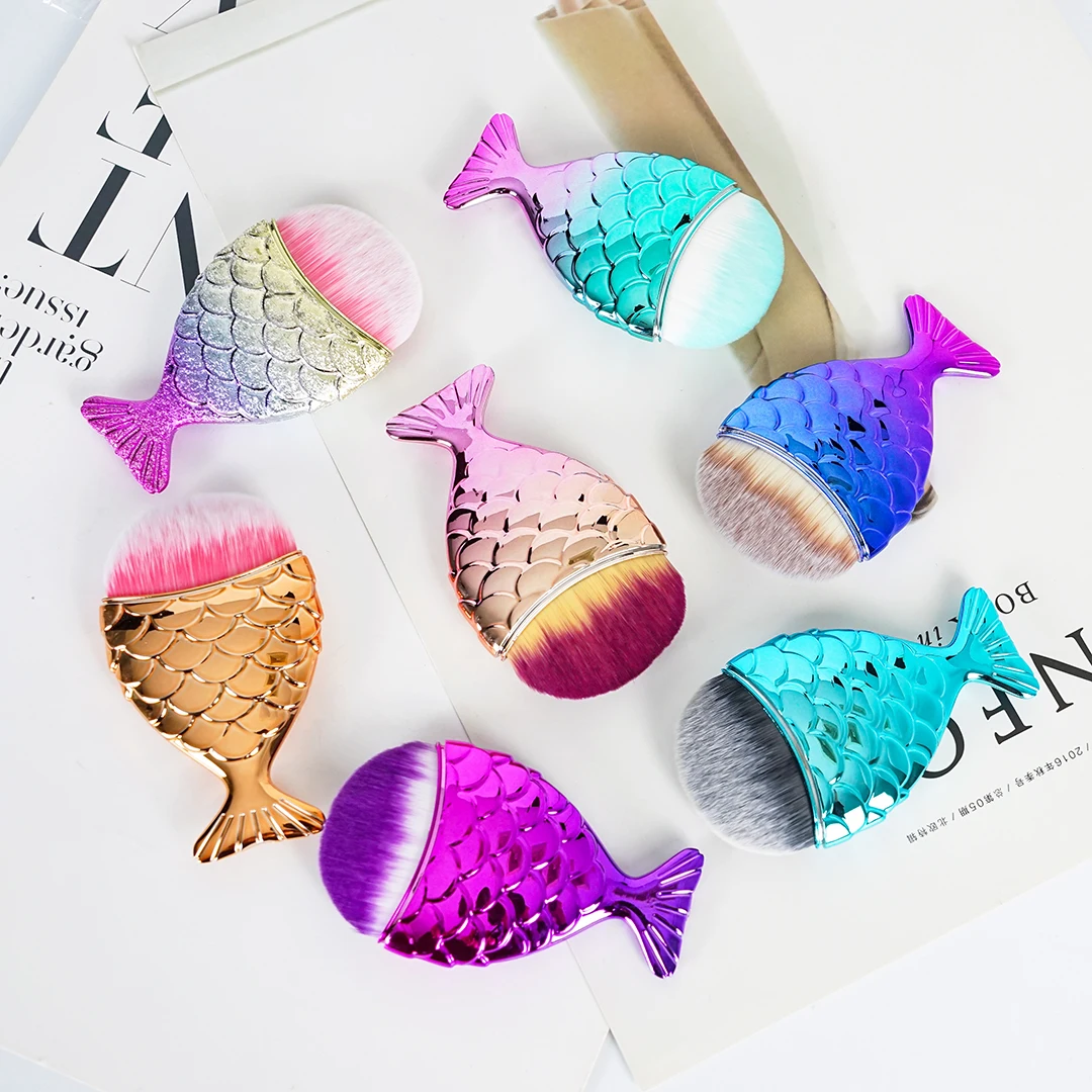 Make Up Brushes Powder Foundation Cosmetic Fish Nails Art Manicure Brush Colorful Portable Makeup For Beauty Mermaid Shape Tools
Make Up Brushes Powder Foundation Cosmetic Fish Nails Art Manicure Brush Colorful Portable Makeup For Beauty Mermaid Shape Tools