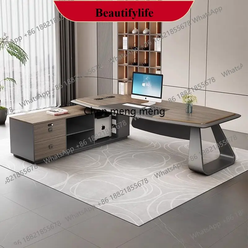 d178 Simple Modern President and General Manager Large Class Desk Office Desk and Chair Combination High-end Boss Desk
d178 Simple Modern President and General Manager Large Class Desk Office Desk and Chair Combination High-end Boss Desk