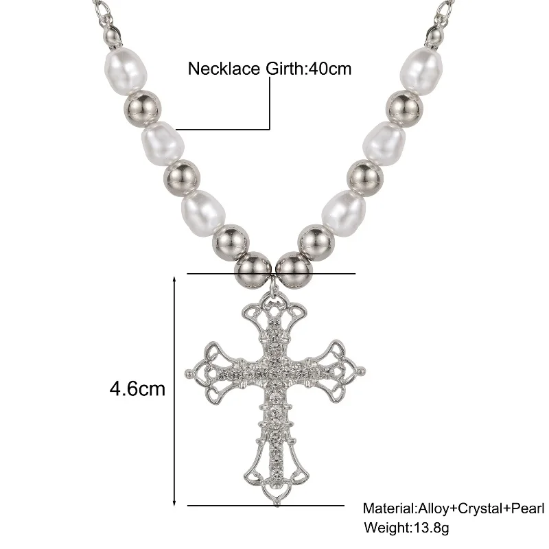 2025 Hot Selling Y2K Punk Pearl Cross Pendant Necklace For Women's Hip Hop Cool Zircon Party | Banquet Fashion Jewelry Gift
2025 Hot Selling Y2K Punk Pearl Cross Pendant Necklace For Women's Hip Hop Cool Zircon Party | Banquet Fashion Jewelry Gift