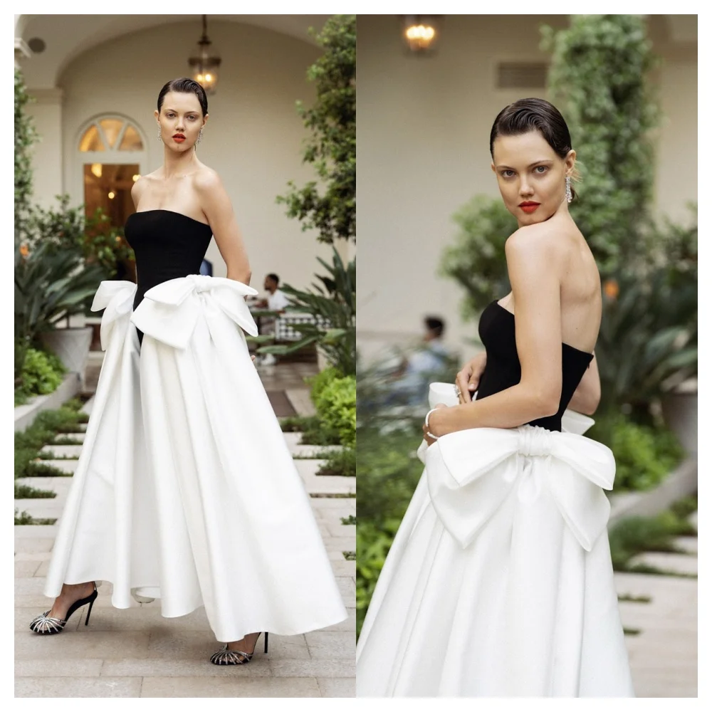 Customized Classic White Jersey Evening Dress Modern Strapless Sleeveless Party Dress Delicate Ankle Length Celebrity Gowns
Customized Classic White Jersey Evening Dress Modern Strapless Sleeveless Party Dress Delicate Ankle Length Celebrity Gowns