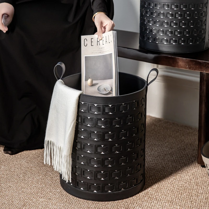 Scandinavian Leather Laundry Basket Large Capacity Storage Bin with Handles for Bathroom Toy Organizer Multi-Functional Hamper
Scandinavian Leather Laundry Basket Large Capacity Storage Bin with Handles for Bathroom Toy Organizer Multi-Functional Hamper