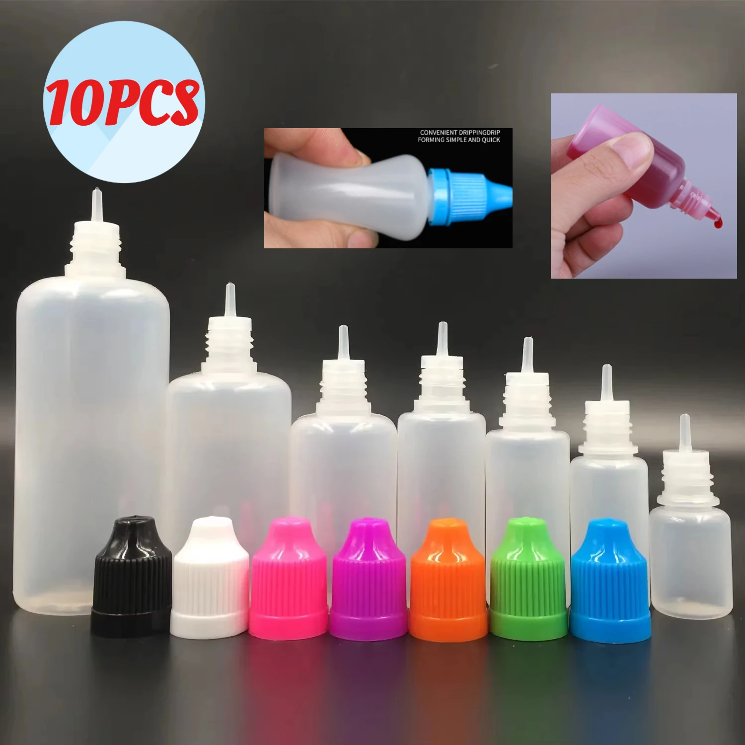 10pcs 5ml-120ml Empty Soft LDPE Dropper Bottles Plastic Containers for Liquid Bottle with Mixed Caps Lid Plugs
10pcs 5ml-120ml Empty Soft LDPE Dropper Bottles Plastic Containers for Liquid Bottle with Mixed Caps Lid Plugs