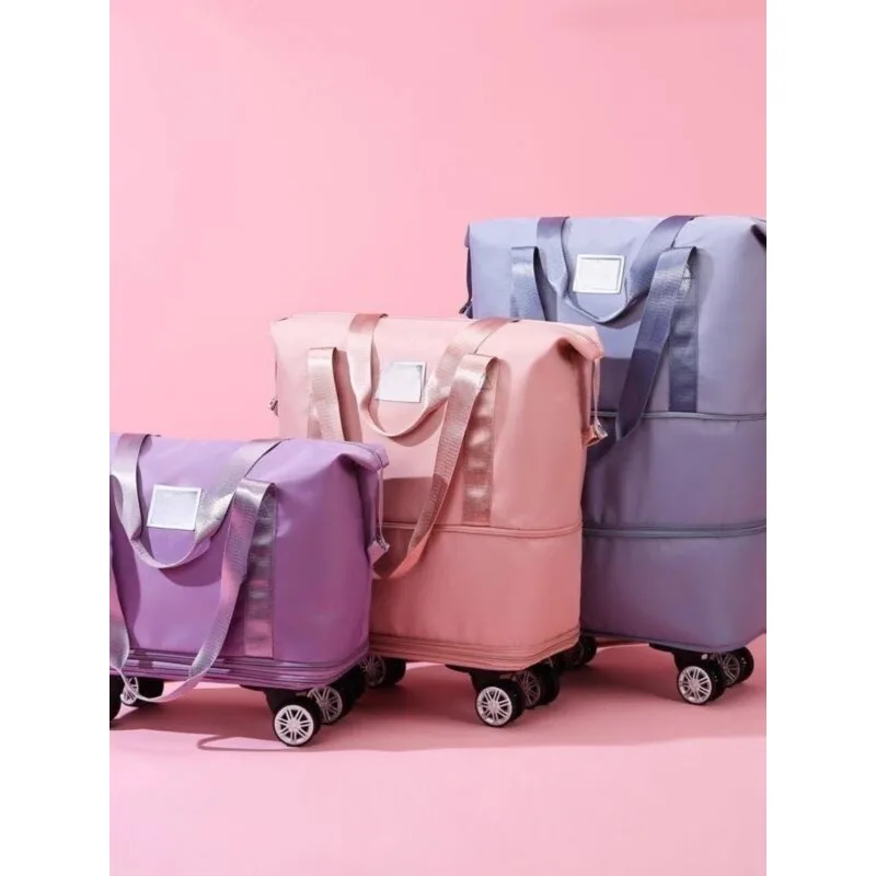 Travel bag with universal wheel Women's lightweight large-capacity tie rod luggage
Travel bag with universal wheel Women's lightweight large-capacity tie rod luggage