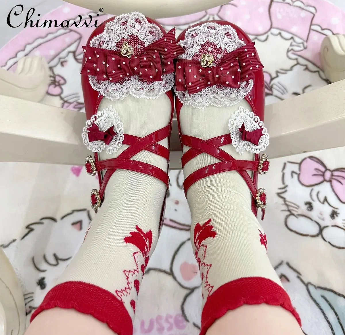 Lolita Patent Leather Cute Low Heel Flats 2026 Summer New Sweet Girl Style Bow Elegant Princess Mary Jane Shoes for Women
Lolita Patent Leather Cute Low Heel Flats 2026 Summer New Sweet Girl Style Bow Elegant Princess Mary Jane Shoes for Women