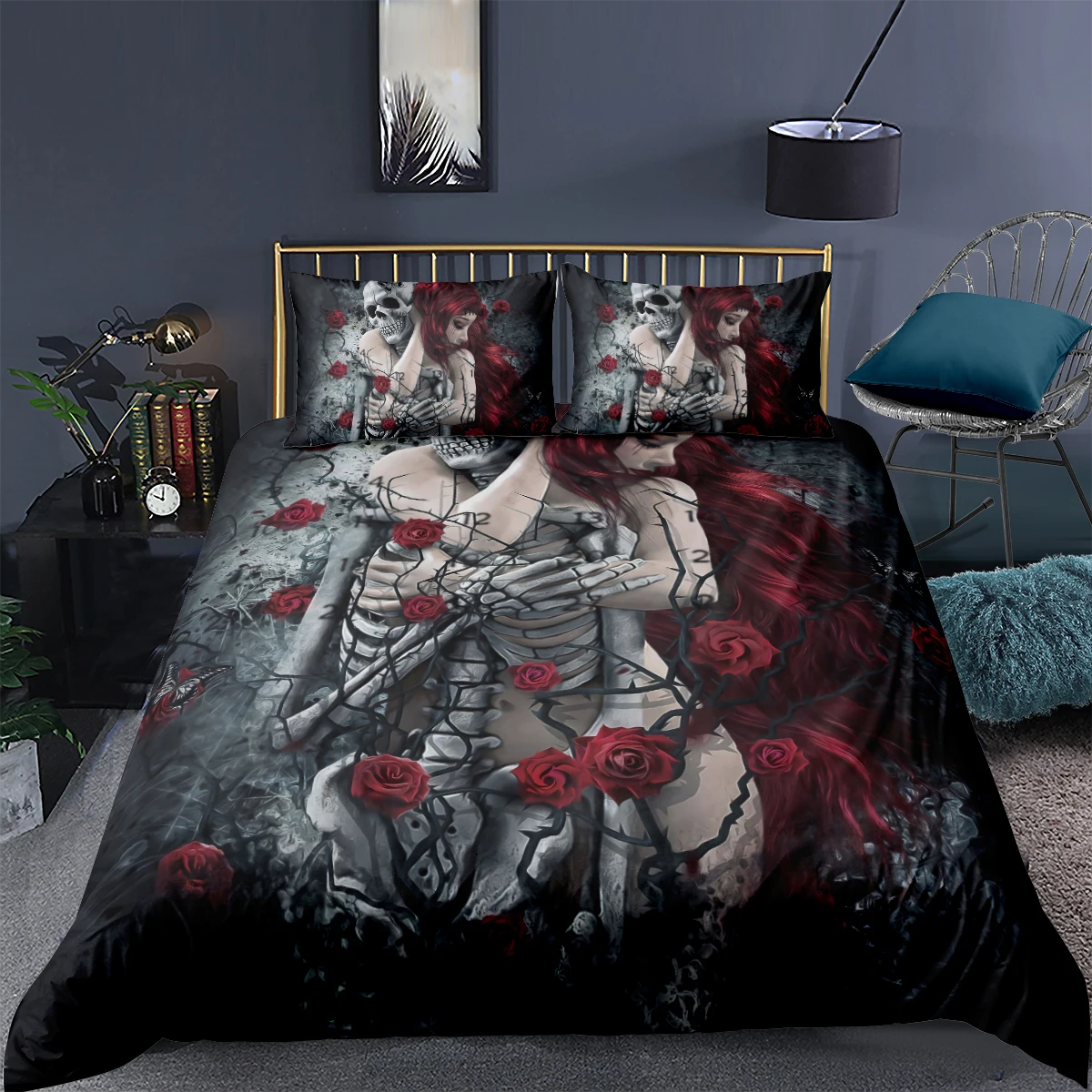 3D Skull Duvet Cover Sets Love the Skeleton Comforter Cases Pillow Cover Full Double Single Twin Queen Size 160*220cm Bedclothes
3D Skull Duvet Cover Sets Love the Skeleton Comforter Cases Pillow Cover Full Double Single Twin Queen Size 160*220cm Bedclothes