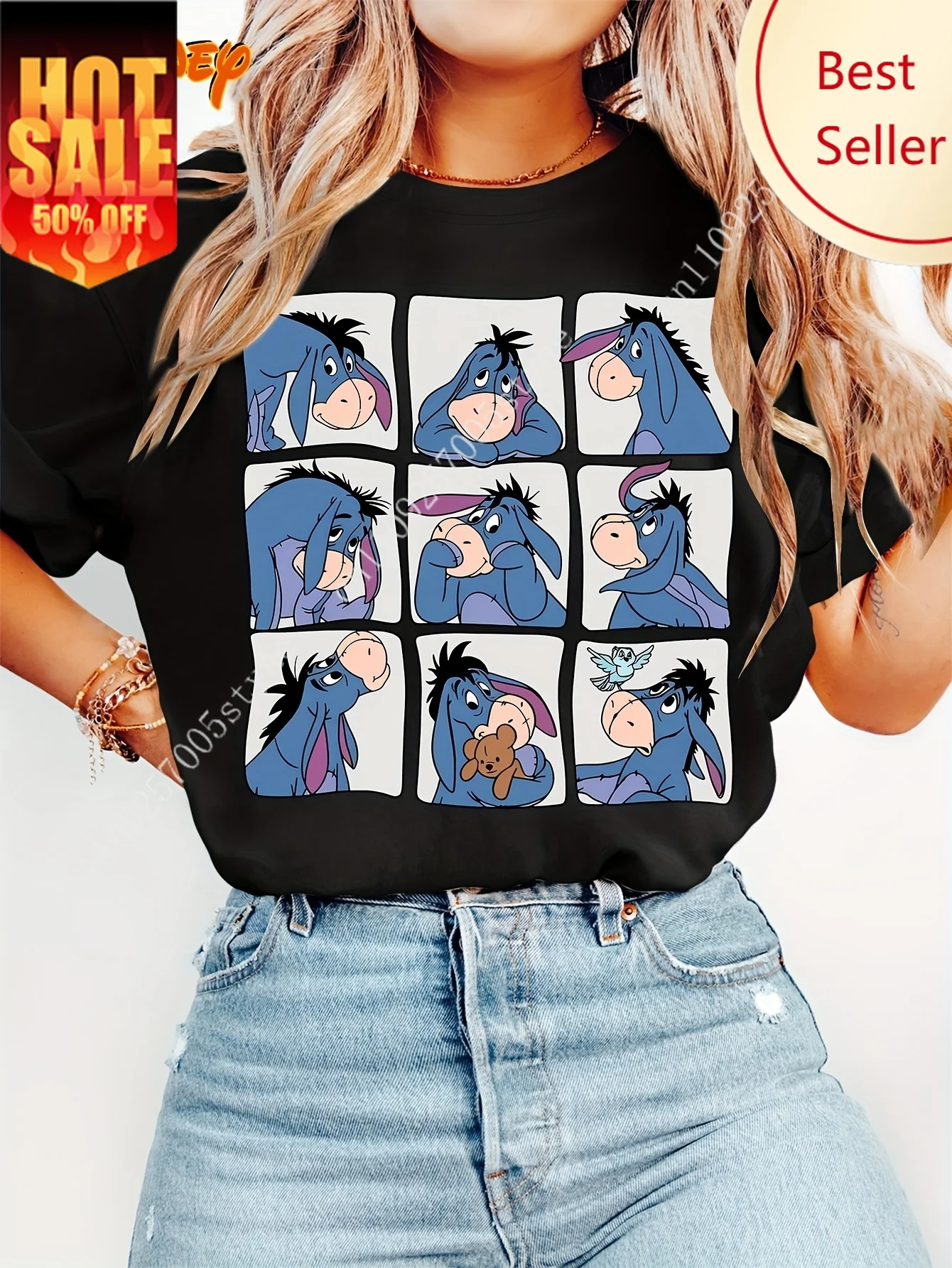 Women's Disney Winnie The Pooh Eeyore Mood T Shirt Cotton Tee O-Neck Casual Oversize Short Sleeve Streetwear Loose Clothing Tops
Women's Disney Winnie The Pooh Eeyore Mood T Shirt Cotton Tee O-Neck Casual Oversize Short Sleeve Streetwear Loose Clothing Tops