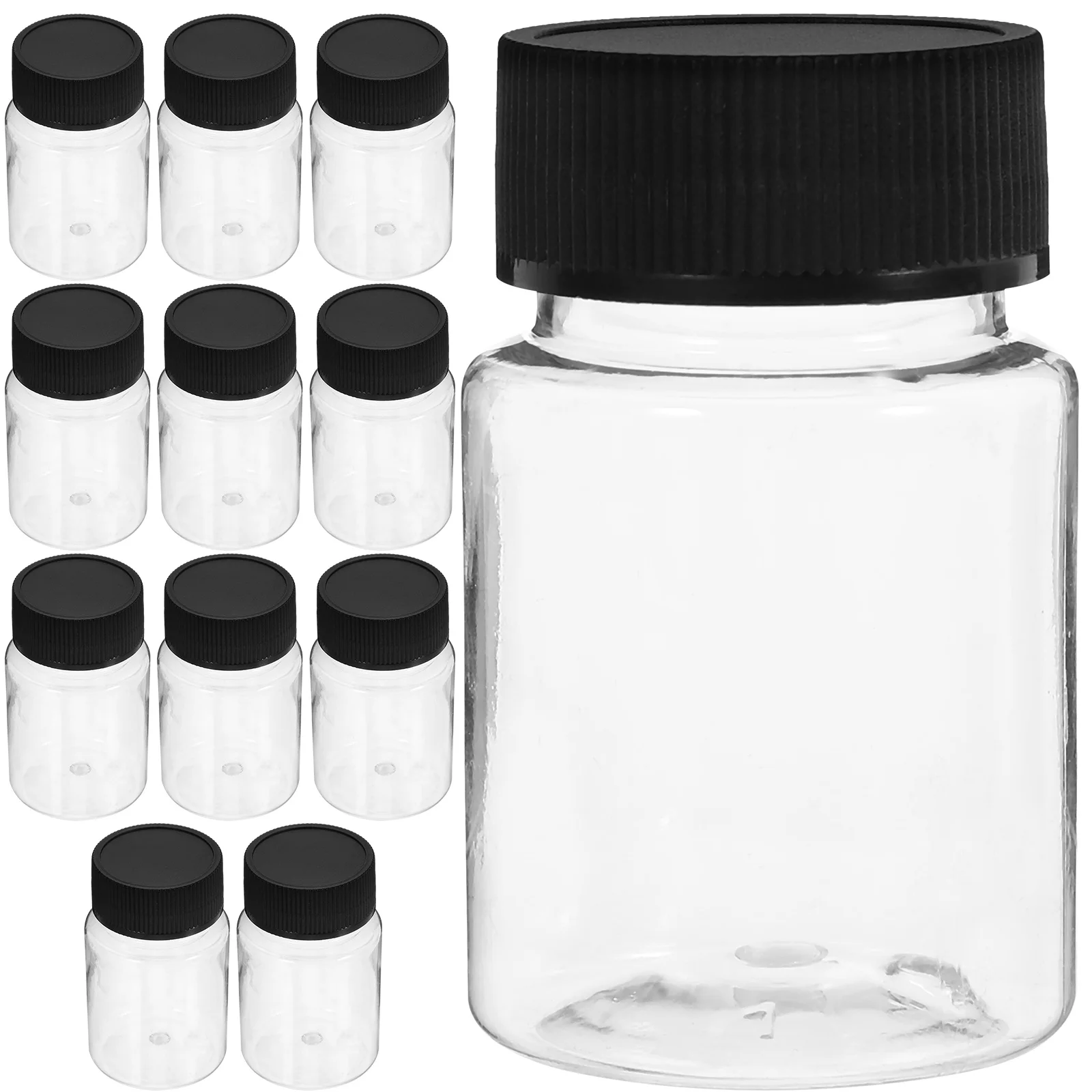 12pcs 50ml Sampling Bottles Clear Plastic Wide Mouth Black Caps Small Vials Lab Bottle Empty Containers Travel Size
12pcs 50ml Sampling Bottles Clear Plastic Wide Mouth Black Caps Small Vials Lab Bottle Empty Containers Travel Size