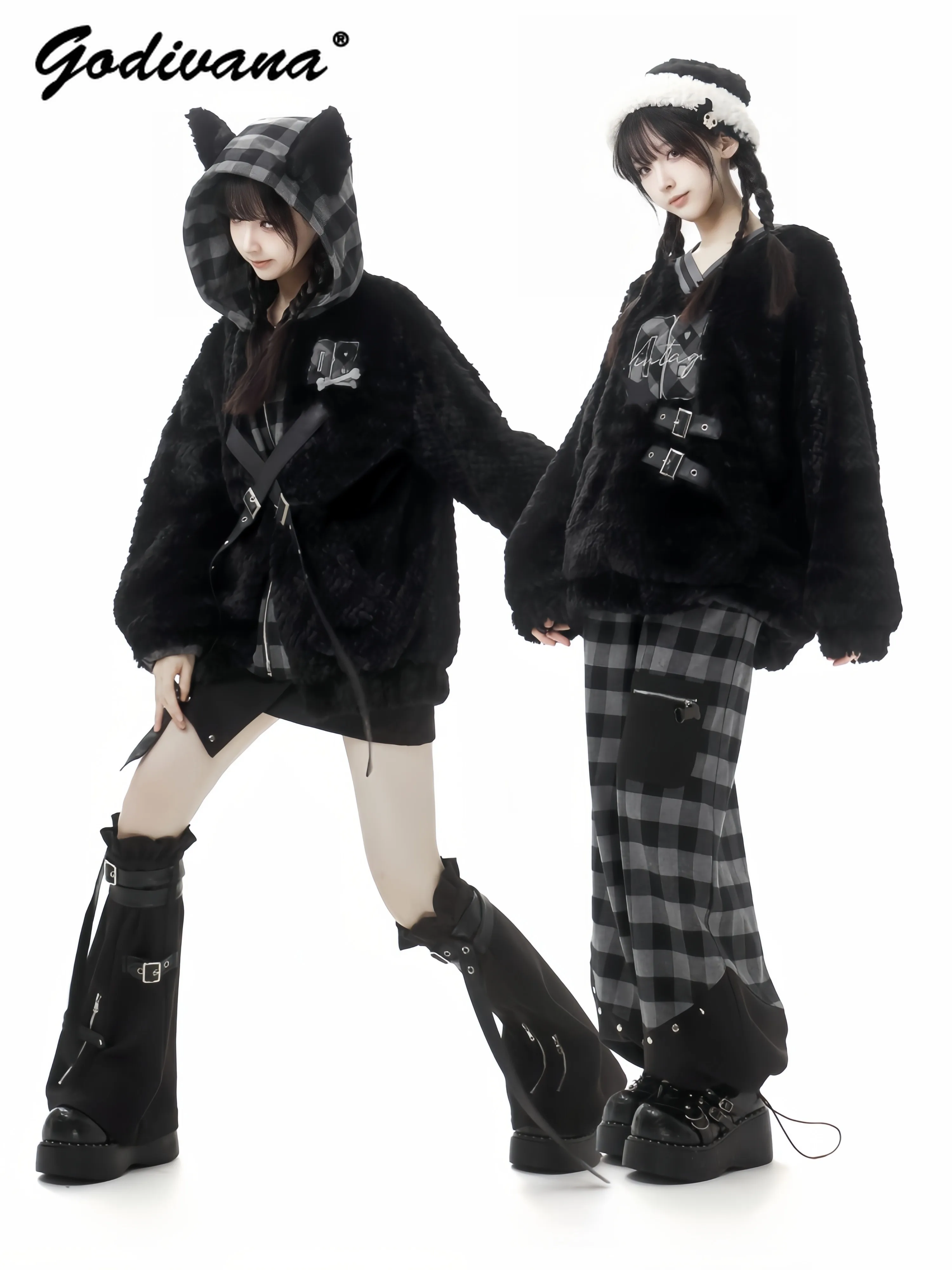 Новый осенне-зимний комплект: мягкая пушистая куртка с капюшоном из экологичного меха, утепленная, в стиле пэчворк, свободного кроя, и теплые брюки/юбка.
Новый осенне-зимний комплект: мягкая пушистая куртка с капюшоном из экологичного меха, утепленная, в стиле пэчворк, свободного кроя, и теплые брюки/юбка.