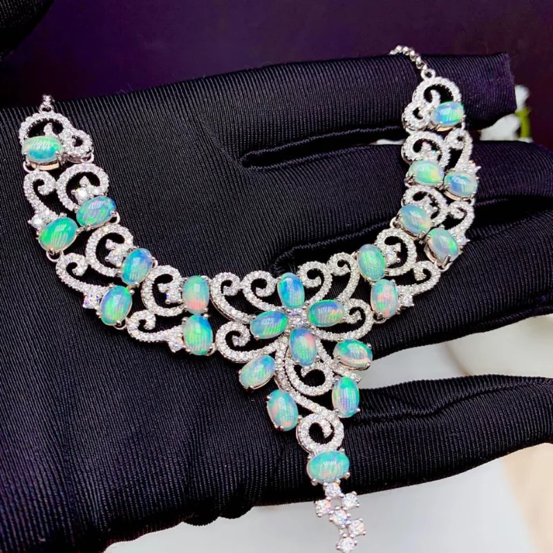 Natural Opal Pendant Women Anniversary Gift Genuine White Opal Gemstone Necklace High Jewelry Genuine Sterling Silver
Natural Opal Pendant Women Anniversary Gift Genuine White Opal Gemstone Necklace High Jewelry Genuine Sterling Silver