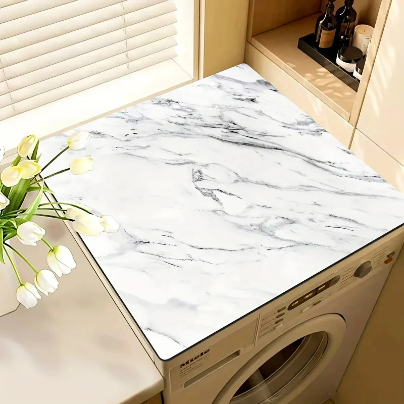 VIKAMA Marble-Patterned Washing Machine Lid Mat – Waterproof and Dustproof Mat for Modern Minimalist Laundry Room Counters
VIKAMA Marble-Patterned Washing Machine Lid Mat – Waterproof and Dustproof Mat for Modern Minimalist Laundry Room Counters