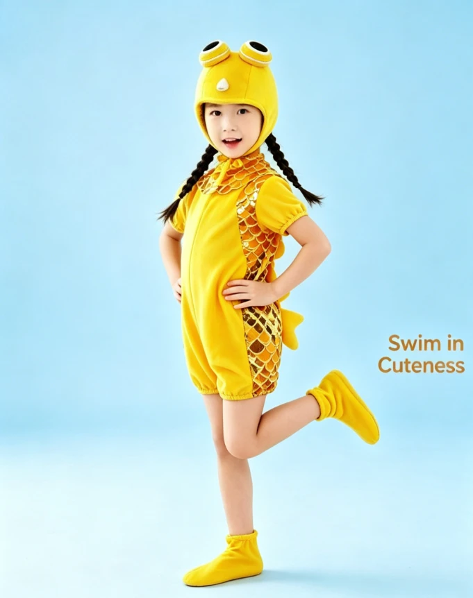 Kids Goldfish Carp Animal Soft Fish Jumpsuit Hooded Fin Outfit Stage Show Halloween Kindergarten Play Role Play Fancy Dress Suit
Kids Goldfish Carp Animal Soft Fish Jumpsuit Hooded Fin Outfit Stage Show Halloween Kindergarten Play Role Play Fancy Dress Suit