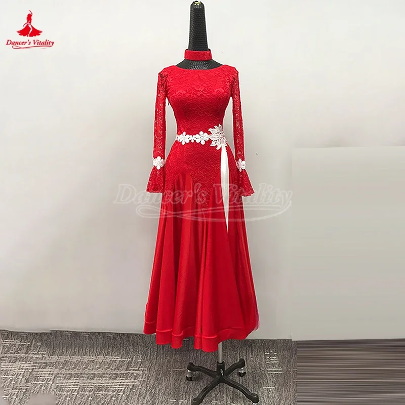 Костюм для бальных танцев для взрослых и детей, костюм для вальса, танго, кружевное платье с рукавами-трубой и v-образным вырезом, художественный экзамен, стандартное тренировочное платье
Костюм для бальных танцев для взрослых и детей, костюм для вальса, танго, кружевное платье с рукавами-трубой и v-образным вырезом, художественный экзамен, стандартное тренировочное платье