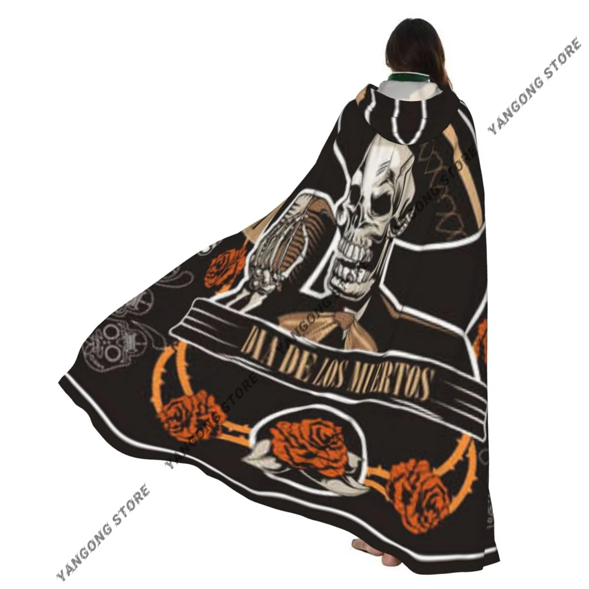 Dia De Los Muertos Mariachi Skull Hooded Cloak Coat Halloween Cosplay Costume Vampire Devil Wizard Cape Gown Party
Dia De Los Muertos Mariachi Skull Hooded Cloak Coat Halloween Cosplay Costume Vampire Devil Wizard Cape Gown Party