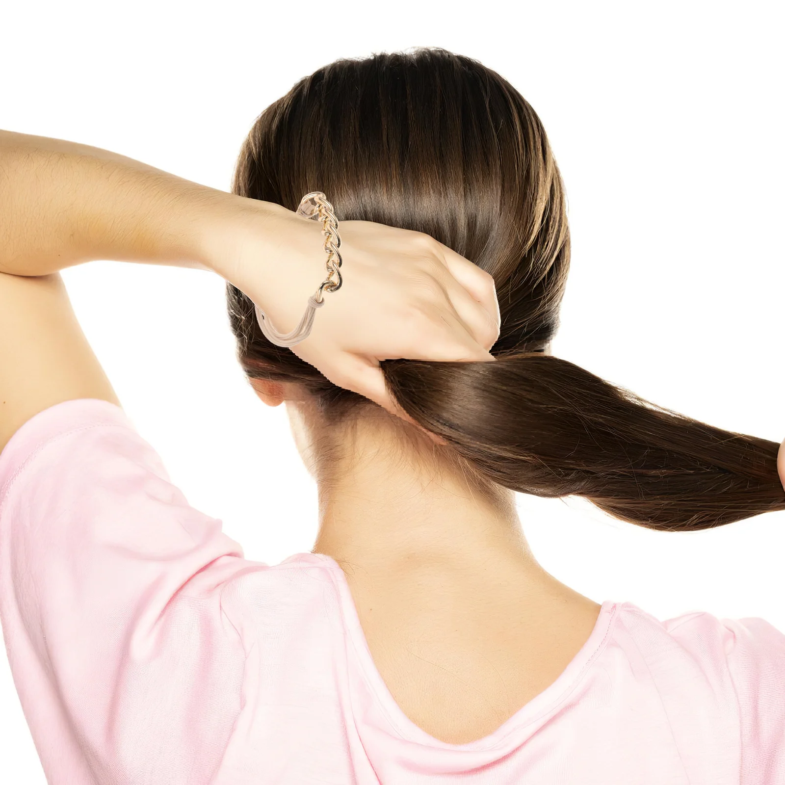 3pcs Women'S Fashion Accessories Metal No Crease Ponytail Holders Double Strand Stretchy Hair Ties For Thick Curly 
3pcs Women'S Fashion Accessories Metal No Crease Ponytail Holders Double Strand Stretchy Hair Ties For Thick Curly