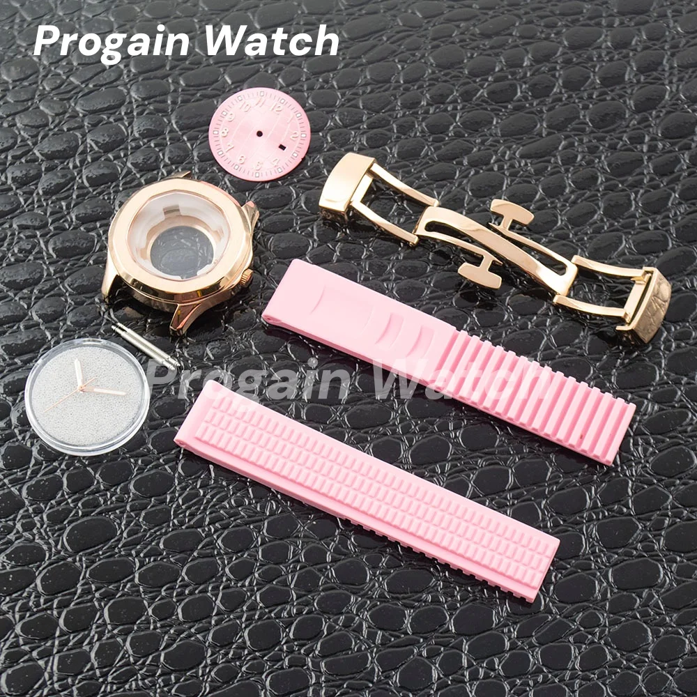 Rose Ladies‘s NH05 Case Rubber Strap for AQUANAUT Nautilus Watchcase for NH05 Movement Stainless Steel Case NH05 Dial Hands
Rose Ladies‘s NH05 Case Rubber Strap for AQUANAUT Nautilus Watchcase for NH05 Movement Stainless Steel Case NH05 Dial Hands