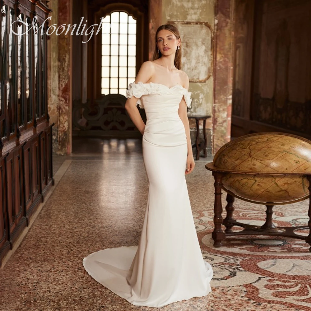 Elegant Pleat V-Neck Flowers Mermaid Wedding Dress Women 2026 Off The Shoulder Backless Bridal Gown Vestidos De Novia Customized
Elegant Pleat V-Neck Flowers Mermaid Wedding Dress Women 2026 Off The Shoulder Backless Bridal Gown Vestidos De Novia Customized