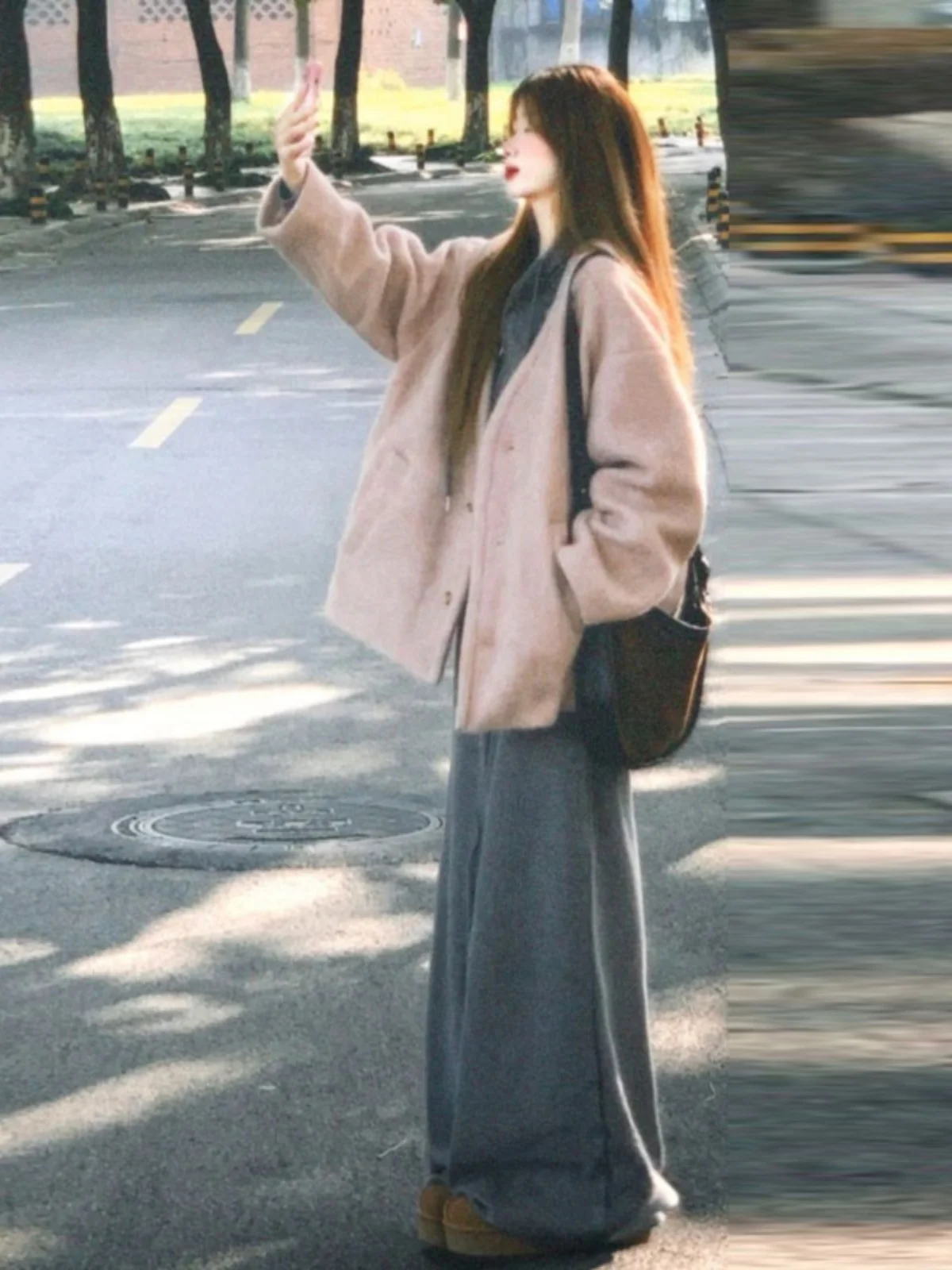Korean Style Woolen Coat Hooded Top Wide Leg Pants Three Piece Set Women's Fashion Comfortable Autumn Casual Universal Size
Korean Style Woolen Coat Hooded Top Wide Leg Pants Three Piece Set Women's Fashion Comfortable Autumn Casual Universal Size