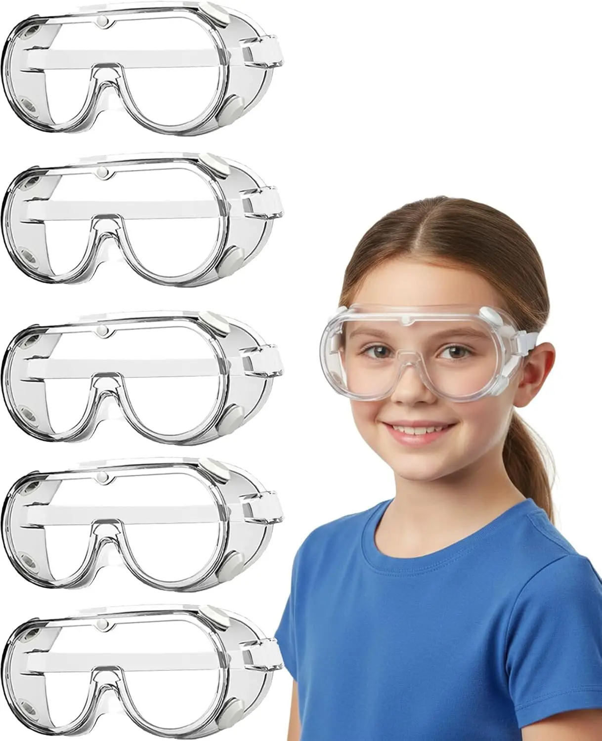 10 Pcs Lightweight Polycarbonate Lenses PVC Frame Safety Goggles for Eye Protection
10 Pcs Lightweight Polycarbonate Lenses PVC Frame Safety Goggles for Eye Protection