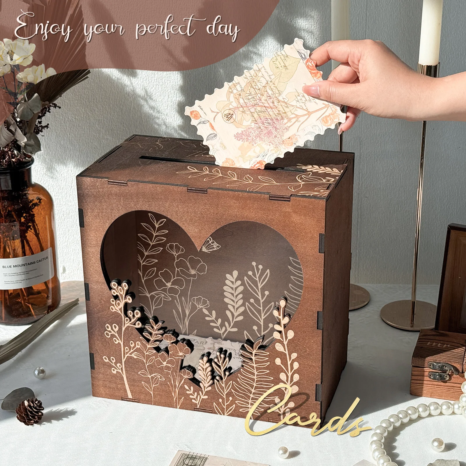 Wedding Card Box Heart Shaped Acrylic Window Wooden Rustic Wedding Card Box for Wedding Decoration Graduation Party Birthday
Wedding Card Box Heart Shaped Acrylic Window Wooden Rustic Wedding Card Box for Wedding Decoration Graduation Party Birthday