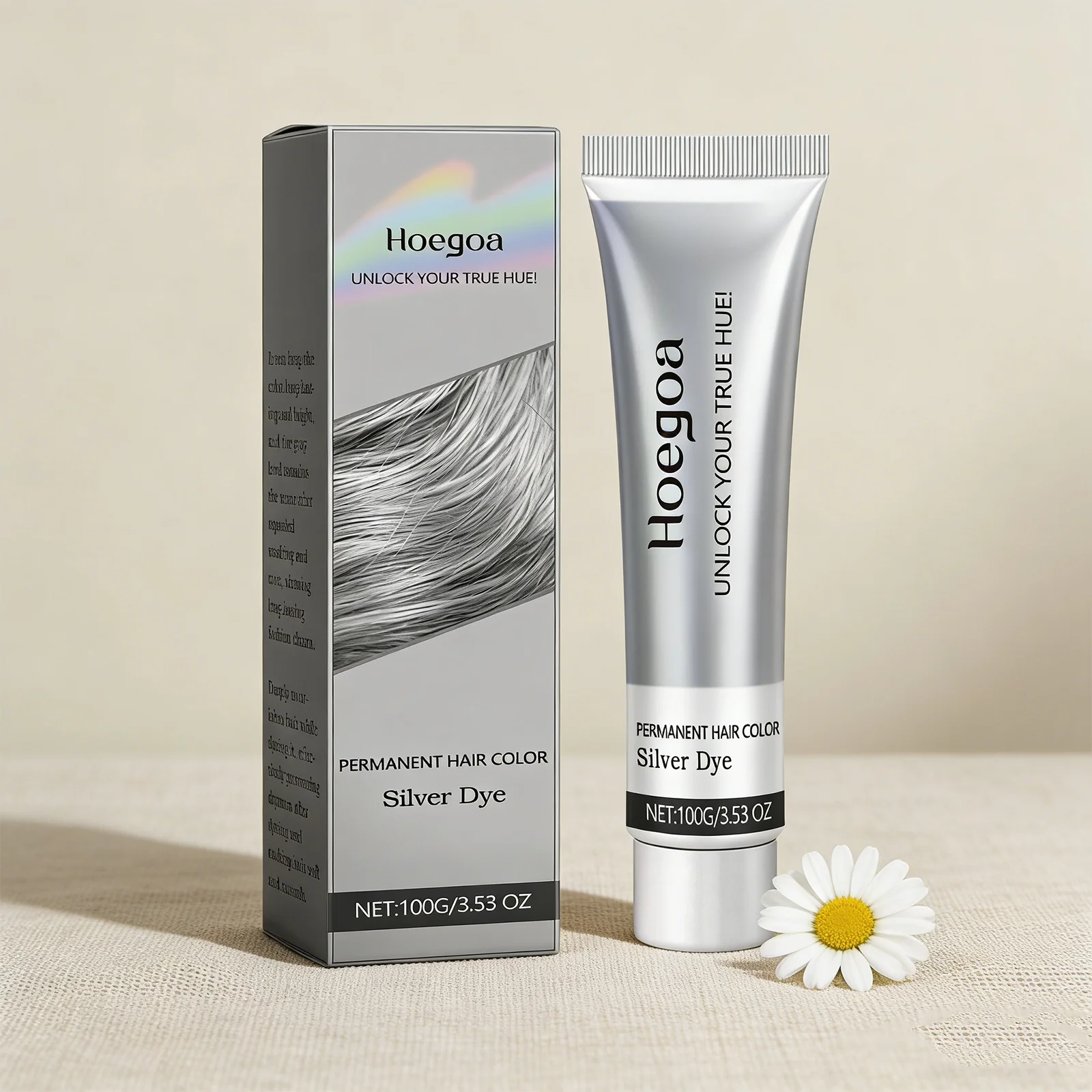 HOEGOA 100G Permanent Hair Color Silver Dye, Nourishes Deeply, Fade-Resistant After Repeated Washes, Long-Lasting Bright Color
HOEGOA 100G Permanent Hair Color Silver Dye, Nourishes Deeply, Fade-Resistant After Repeated Washes, Long-Lasting Bright Color