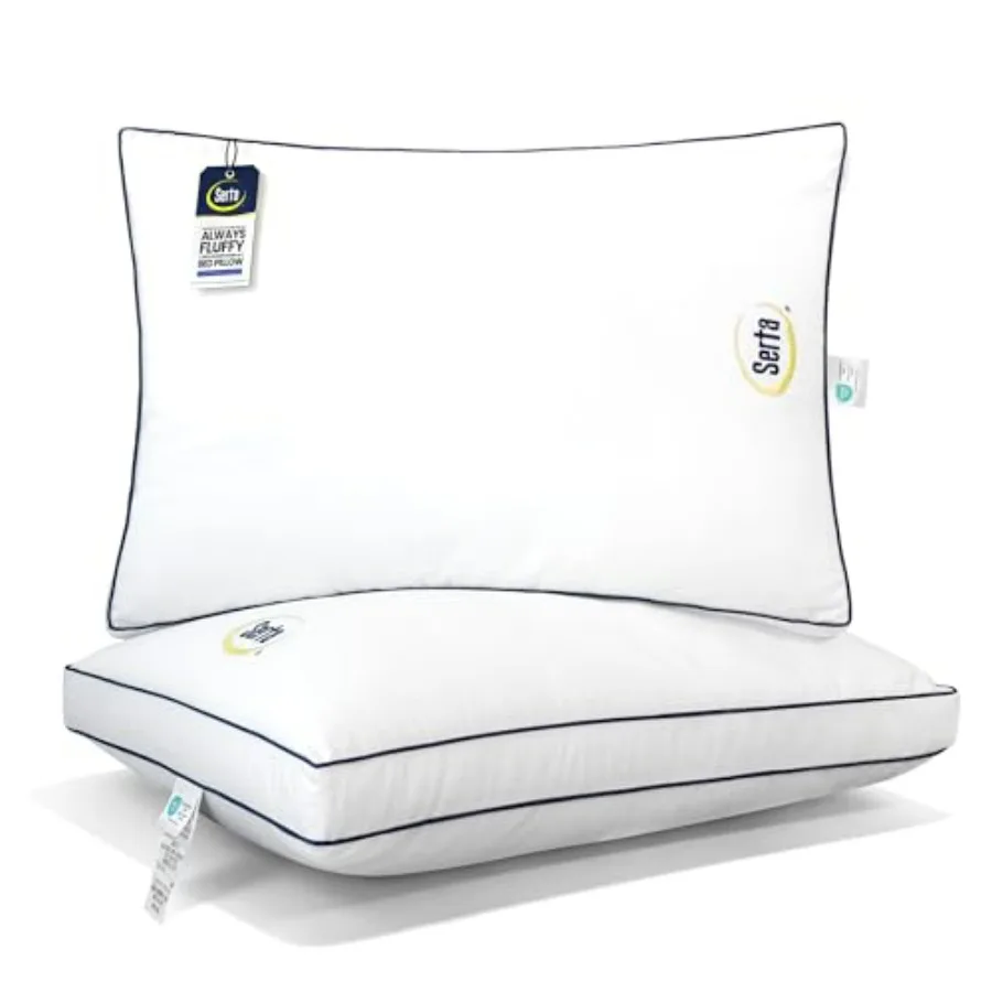 Hotel Collection Bed Pillows Queen/Standard Size Set of 2, 400 Thread Count 100% Cotton Cover, Medium Soft, Support Gusseted Do
Hotel Collection Bed Pillows Queen/Standard Size Set of 2, 400 Thread Count 100% Cotton Cover, Medium Soft, Support Gusseted Do
