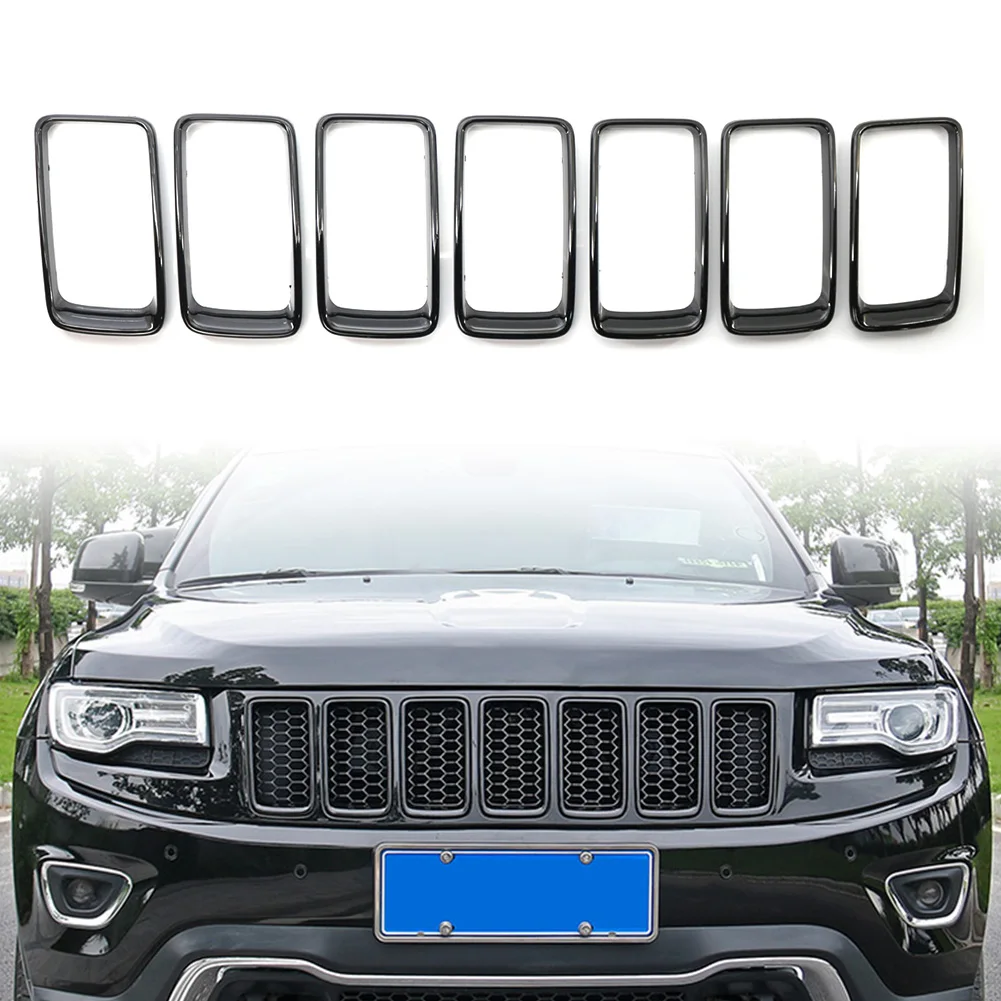 7Pcs Car Front Grille Grill Inserted Ring Trim Cover For Jeep Grand Cherokee 2014 2015 2016 Gloss Black ABS Plastic
7Pcs Car Front Grille Grill Inserted Ring Trim Cover For Jeep Grand Cherokee 2014 2015 2016 Gloss Black ABS Plastic