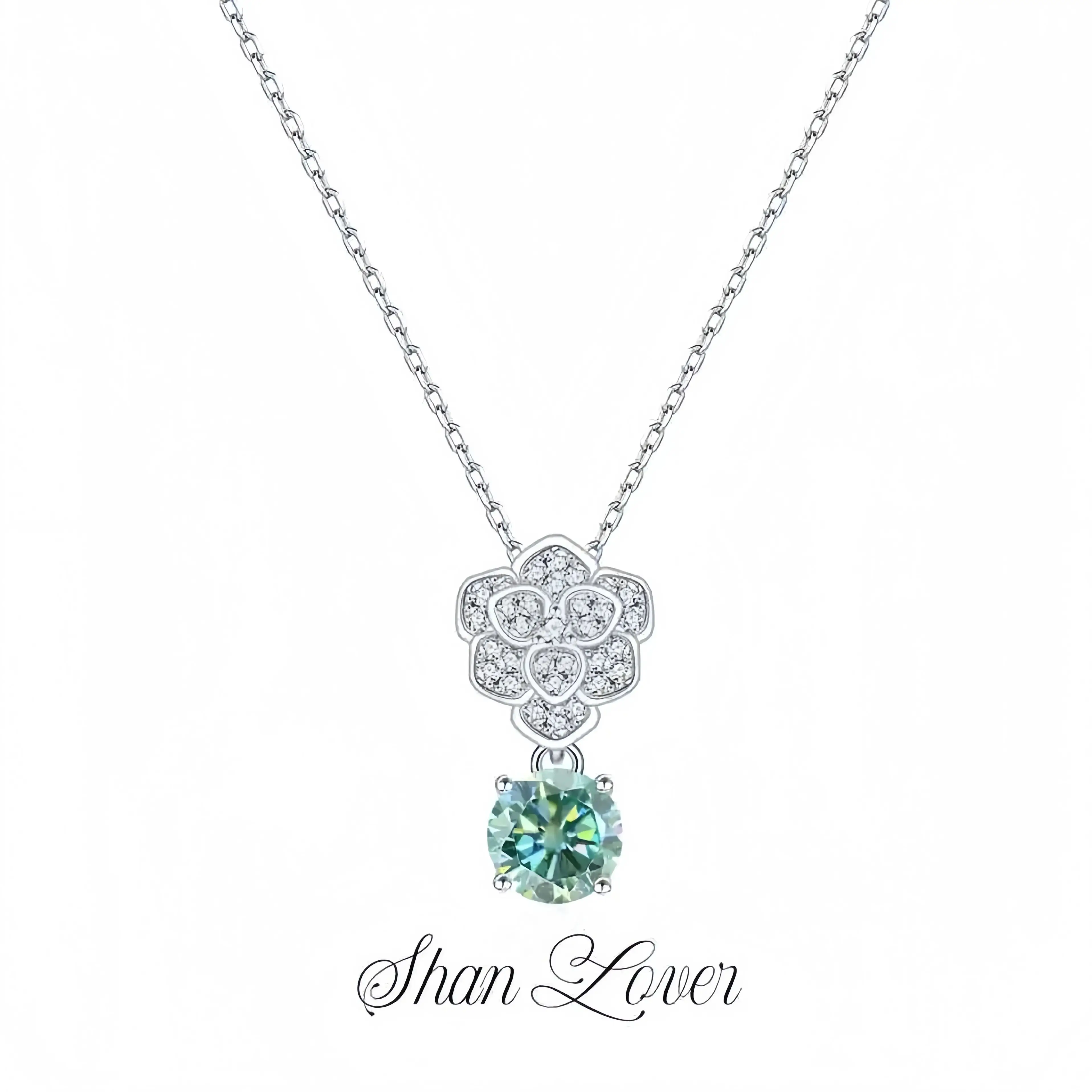 ShanLover Brand 1ct Moissanite Diamond Camellia Pendant Necklace 925 Sterling Silver Collarbone Chain Fashionable Jewelry
ShanLover Brand 1ct Moissanite Diamond Camellia Pendant Necklace 925 Sterling Silver Collarbone Chain Fashionable Jewelry