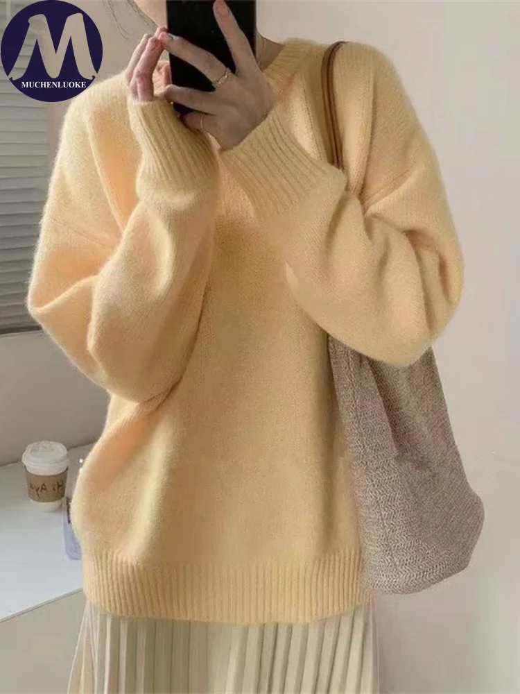 Sweaters for Women Autumn Winter Fashion O Neck Knitted Sweater Pullover Casual Loose Long Sleeved Versatile Warm Sweater Tops
Sweaters for Women Autumn Winter Fashion O Neck Knitted Sweater Pullover Casual Loose Long Sleeved Versatile Warm Sweater Tops