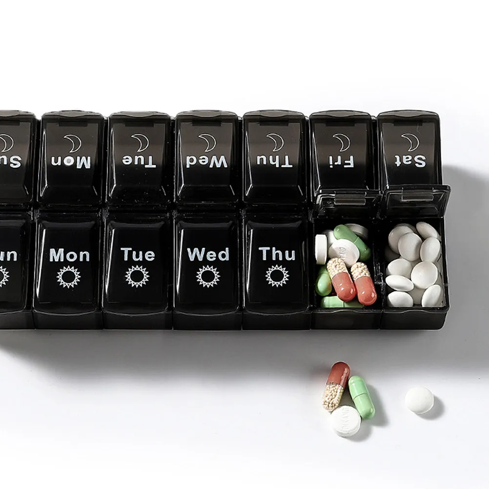 Набор из 2-х органайзеров для таблеток на 14 ячеек, еженедельный контейнер для лекарств на 7 дней, компактный контейнер для хранения медикаментов для кухни, спальни, автомобиля, удобный в использовании
Набор из 2-х органайзеров для таблеток на 14 ячеек, еженедельный контейнер для лекарств на 7 дней, компактный контейнер для хранения медикаментов для кухни, спальни, автомобиля, удобный в использовании